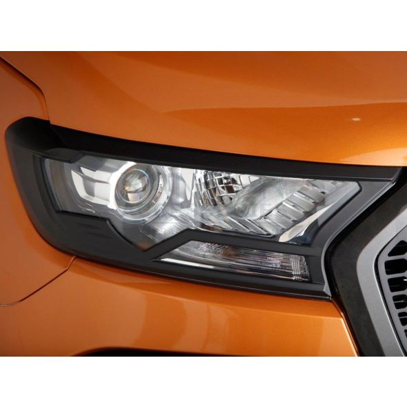 Ford Ranger 2016-2019 Black Headlight Covers