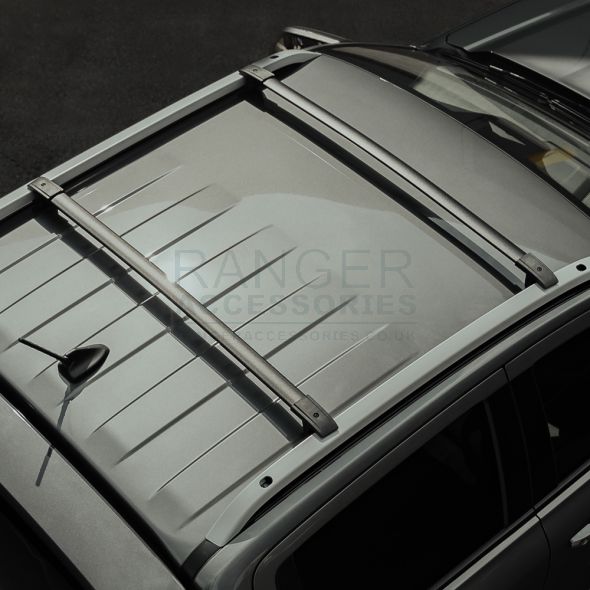Ford Ranger Wildtrak 2023- Black Cross Bars for Roof Rails