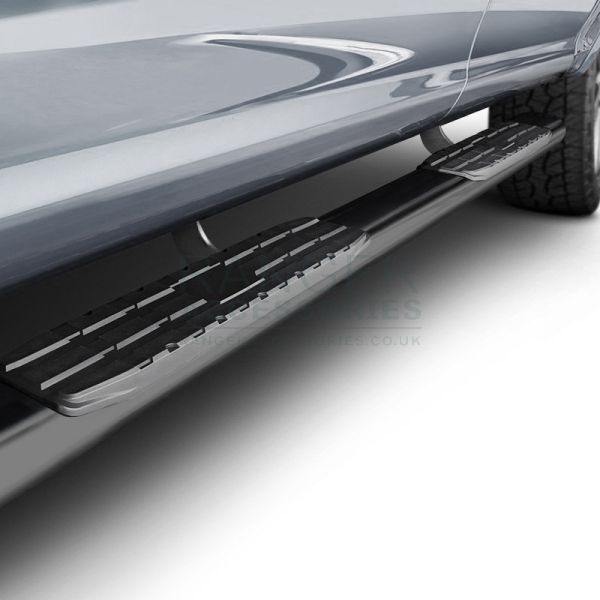 Ford Ranger 2012-2022 Black Powder Coated Side Bars with Steps